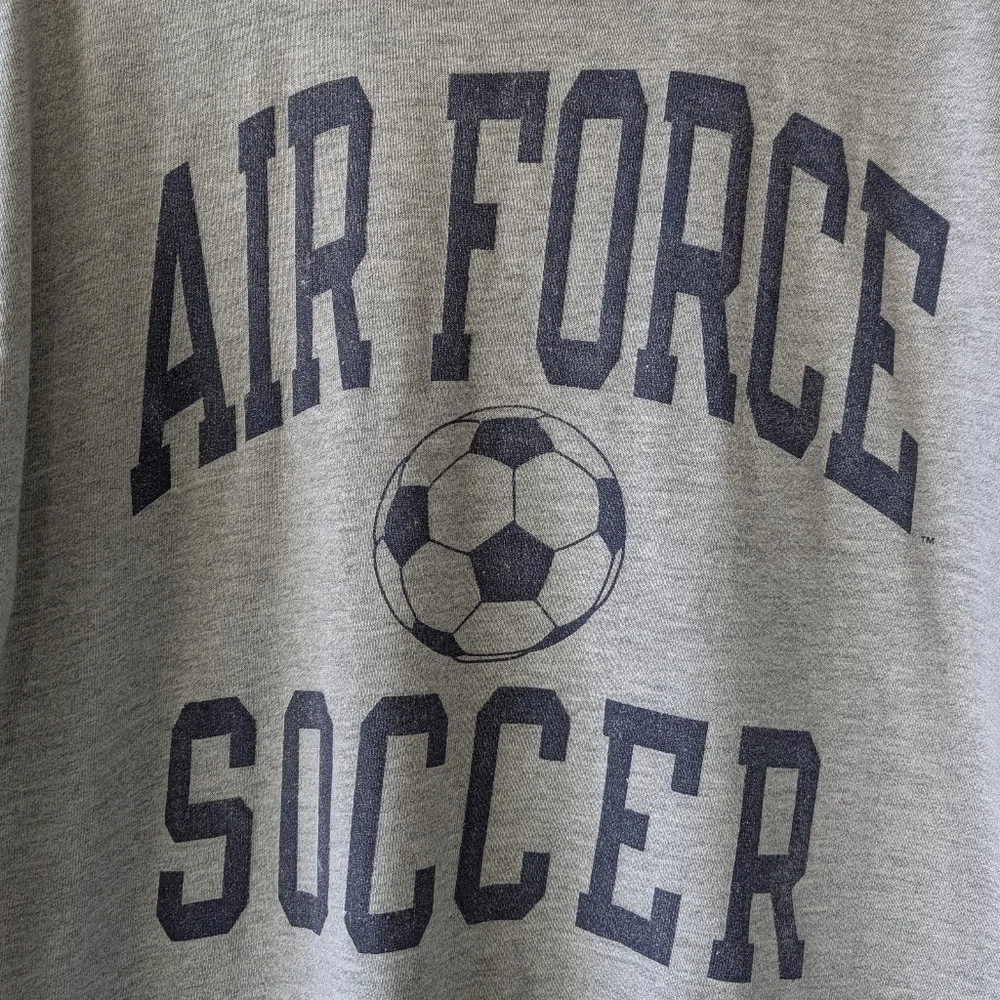 Champion Air Force Academy Soccer Short Sleeve T-Shirt Large Heather Gray Blue - Picture 2 of 7
